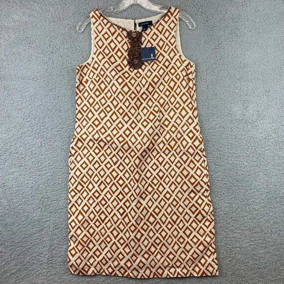 Lands' End | Dresses | New Lands End Womens Necklace Shirt Linen Dress  Brown Size 4 | Poshmark